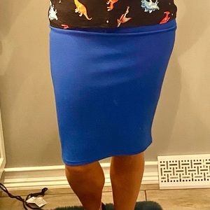 Lularoe - blue pencil skirt